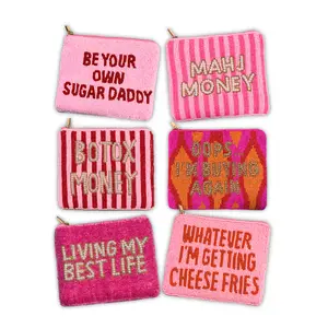 Beaded Coin Pouches | Handmade Makeup Bags | Viral Brittyland Original Designs - Espresso Martini Botox Money Mahjong Money Mean Girls Cheese Fries Mom I Am A Rich Man Be Your Own Sugar Daddy Out Of Office Cool Moms - Cardholder & Travel Accessory