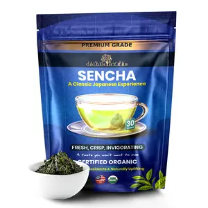 Golden Herbs USDA Organic Japanese Sencha Green Tea – 30 Tea Bags – Fresh & Smooth – Packed in USA