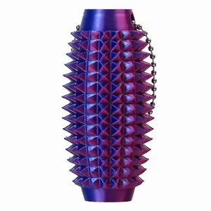 3D Printed Gradient Color Massage Roller Keychain, Sensory Tool with Textured Spikes, Stress Relief Gift, Unique Friend Present