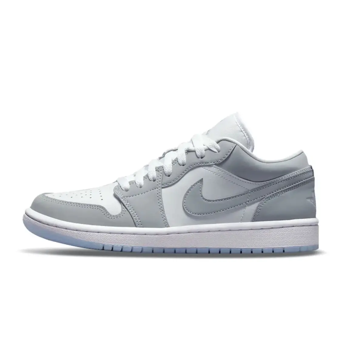Nike Women's Air Jordan 1 Low 'White Wolf Grey' Sports Sneakers - Neutral Casual Athletic Walking Training Shoes, Walking Shoes, Casual Wear