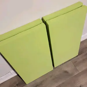 4 Neon Lime Sound Absorbing Acoustic Wall Panels SET of 4 Organic Fabric
