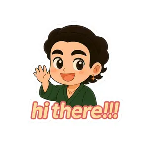 “hi there!!!” Sticker (Pretty Committee Wave)