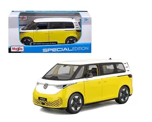 Maisto 1:24 2023 Volkswagen ID Buzz Yellow/White Diecast Model Car