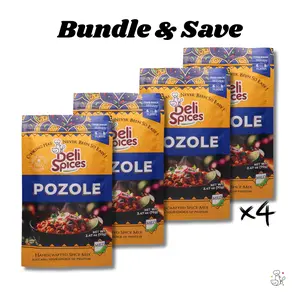 Pozole Lovers Bundle - 4 Pack Authentic Mexican Pozole Spice Mix