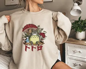 Mushroom Totoro Sweatshirt, Hoodie, Ghibli Totoro Sweatshirt, Ghibli No Face Hoodie, Hayao Miyazaki, Howl's Moving Castle Tee, Calcifer Shirt, Howls Moving Castle Shirts, Studio Ghibli Anime Shirts