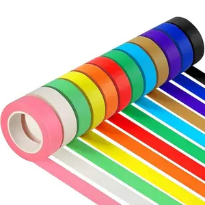 Art Supplies - 12PCS Colored Masking Tape, Kids Art Supplies, DIY Craft Tape, Colored Tape Rolls, Colored Painters Tape