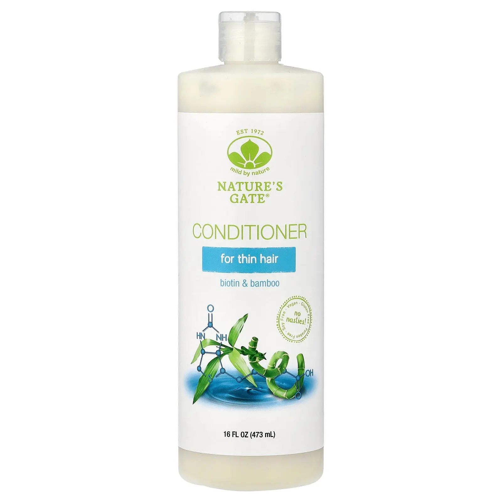 Mild By Nature (Nature's Gate), Biotin & Bamboo Conditioner for Thin Hair, 16 fl oz (473 ml)