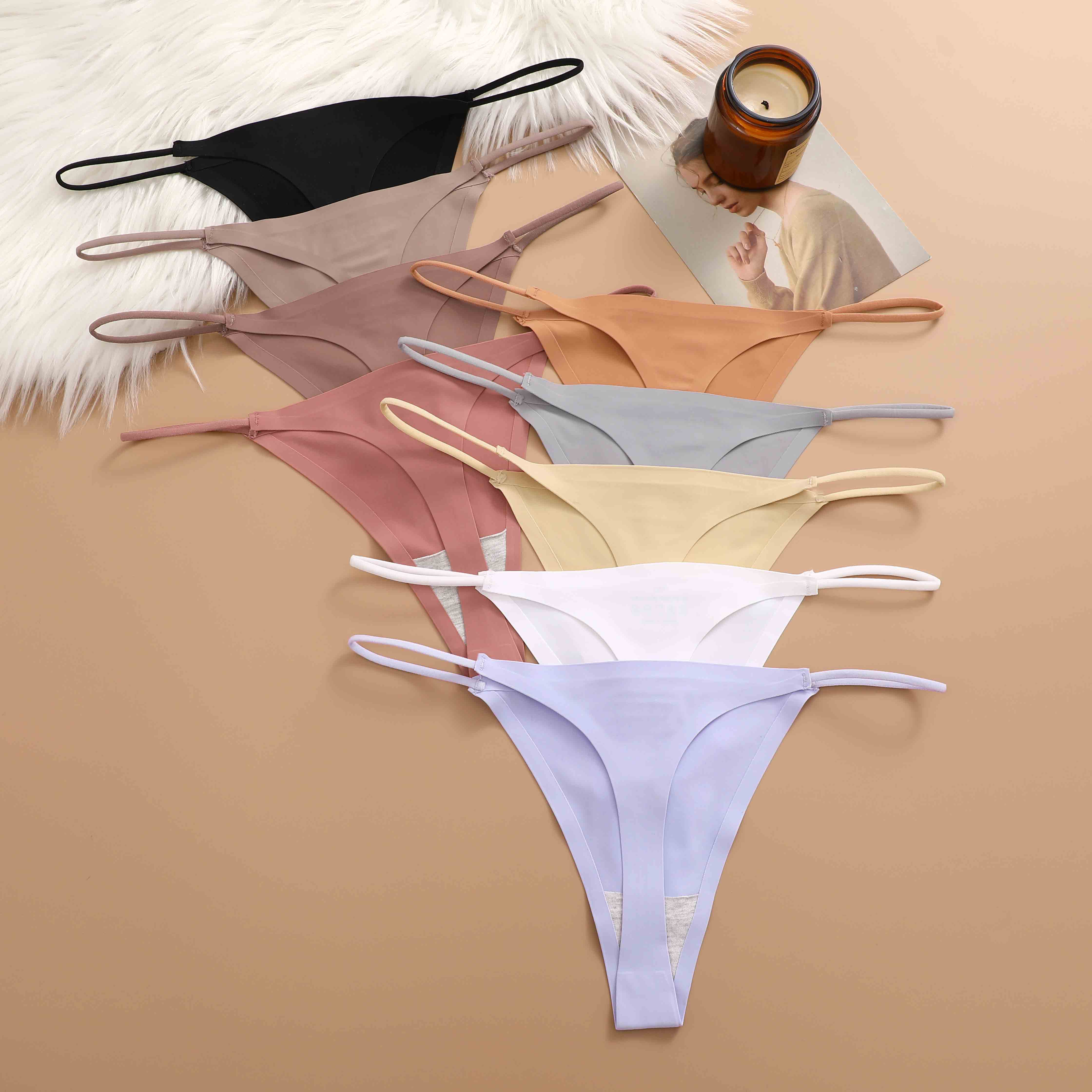 FINETOO 20 Pack Seamless Low Rise Thin Belt Thongs for Women No Show Bikini Underwear Soft Breathable Panties