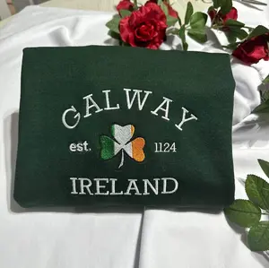 Galway Ireland embroidered sweatshirt, Ireland embroidered crewneck, gift for her him, gift for mom dad