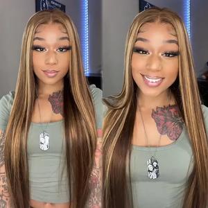 ISEE Wear Go Straight Highlight Brown Glueless 4*6 Lace Closure Wig - Natural Looking Wig, Beginner-Friendly, Medium Cap Size, Unisex, Easy to Wear & Remove, Vacation Hair, ISEECrochet New Arrivals, Glueless Wig