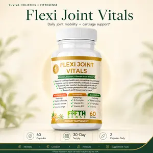 Flexi Joint Vitals by FifthSense | 18 Pythonutrients | 9 Vitamins | 3 Amino-Acids |Boswellia, Turmeric, Ginger, Magnesium & Vitamin D3 | 60 Capsules