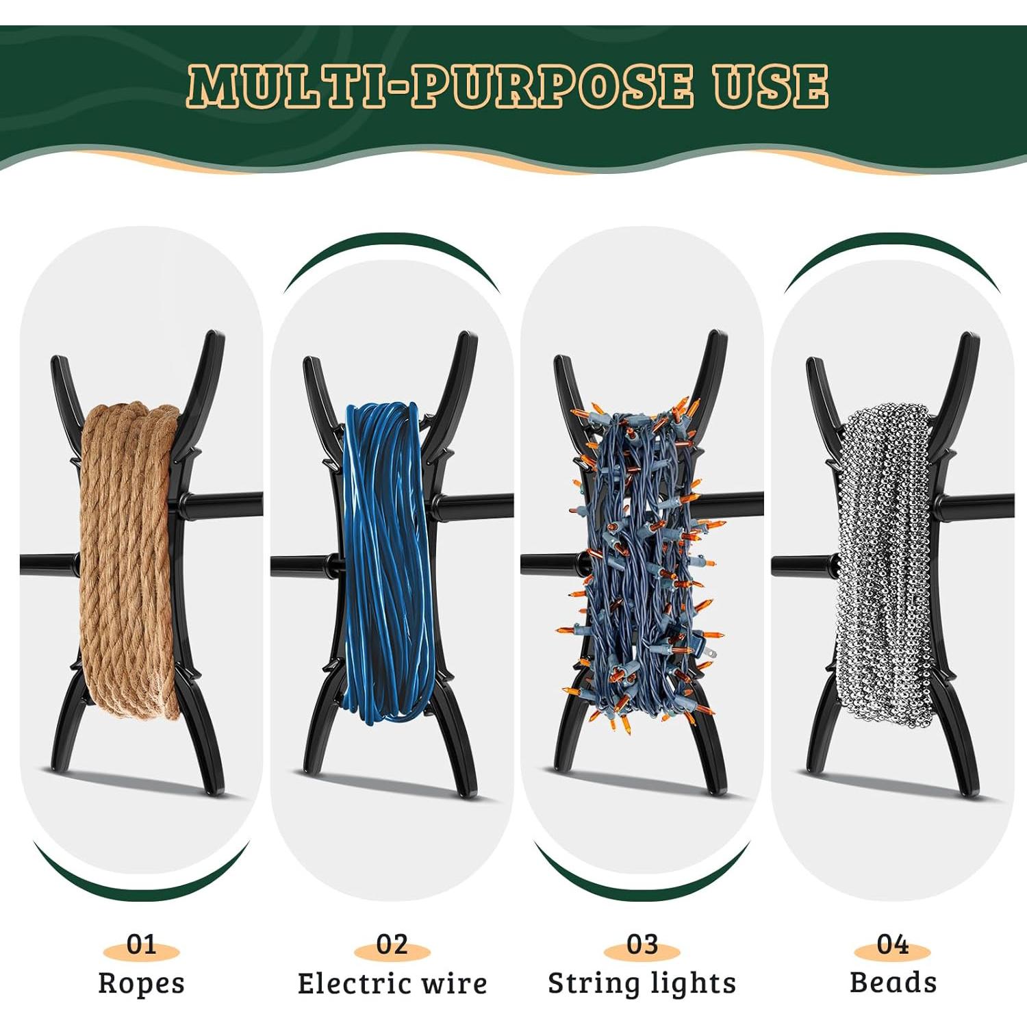 8/12 PCS All Purpose Light Storage Holder 11.8Inch Christmas Light Cord Wind Up Organizer for Tree Lights Extension Cord Garland Holiday Decor