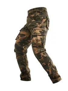 Men's cotton wash camouflage printed outdoor multi-pocket overalls are suitable for camping, mountain fishing and other outdoor activities