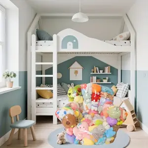 Large DIY Doll Storage Sofa Cover PVC Material Double Zipper Design Easy Storage Transparent Visible Practical Aesthetic Perfect for Home Organization Birthday Gift Cloud Couch Chair Bean Bag Organiser