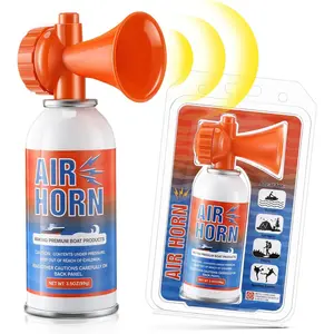 2 Pack Large Air Horn for Safety 3.5oz, 122dB Very Loud Marine Air Horn for Boat, Coast Guard Approved,  for Boat & Marine Safety, Sporting Events, Travels, Hiking (Orange)