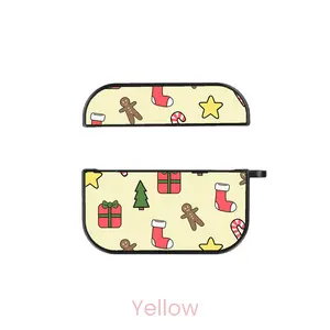 abbyrose Christmas Stickers AirPod Case Original (1st or 2nd gen) Rigid Plastic Yellow