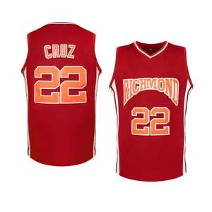 Apricot red basketball jersey, #22, vintage basketball jersey from the movie Coach Carter, apricot red jersey, round neck, polyester,able and quick-drying, suitable for basketball enthusiasts.
