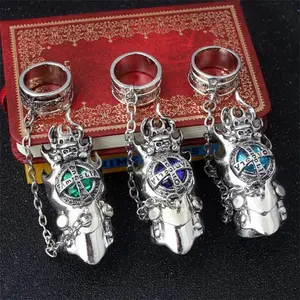 Fashion Japan Anime Hitman Reborn Joint Ring Gemstone Revolving Rings Cosplay Props Figure Toys Punk Gothic Fans Party