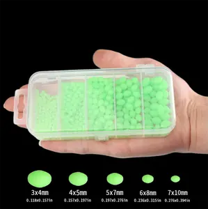 375-Piece Night Fishing Lure Set – Luminous Beads, Soft Glow Worms, Floating Floats & Tackle Accessories for Sea and Float Fishing