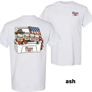 FEEGO Western Cowboy Vintage Beer Shirt for Men, Retro Graphic Tee for BBQ, Gifts & Streetwear, Menswear Top, Men's Cotton T-shirts