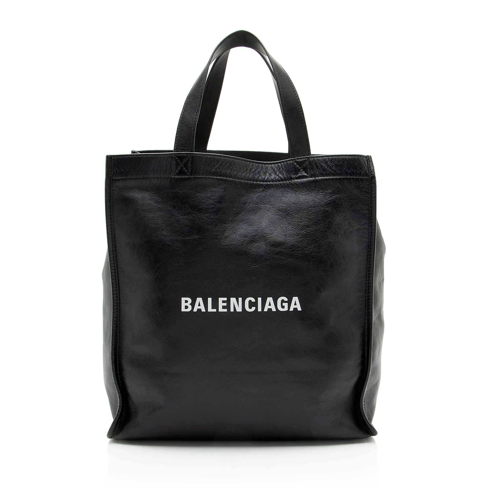 Pre-owned Balenciaga Leather Tote Bags Logo Market Tote