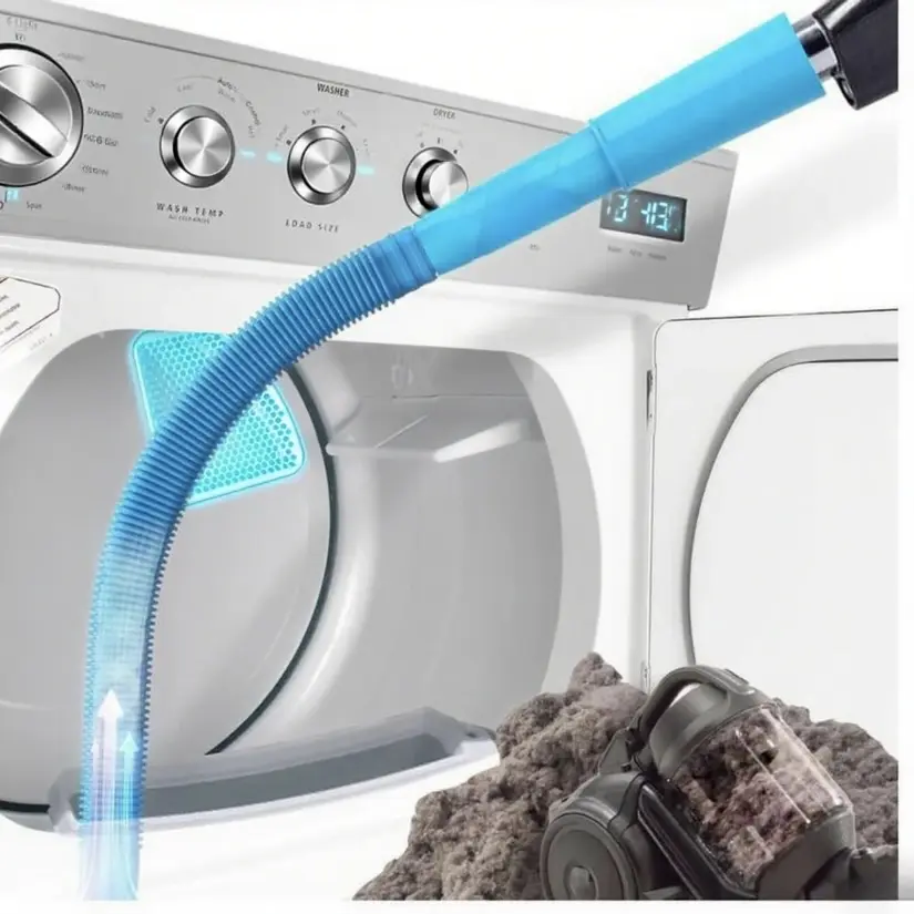 Dryer Vent Vacuum Soft Tube Vacuum Cleaner Vent Cleaning Kit, Dust Removal Tool For Home Appliances, Professional Grade Dryer Vent Lint Remover Tool, Deep Clean Clogged Dryer Vents With Universal Vacuum Hose Connector