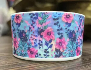 Summer Flowers Silicone Boot Bumper Sleeve for tumblers cup accessory