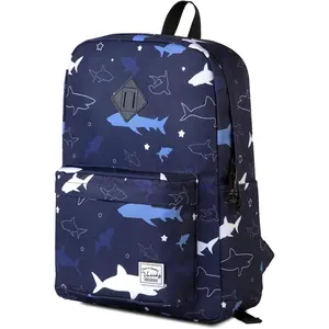 Backpack for School, Lightweight Water Resistant Bookbag Casual Daypack for Man/Boys Shark