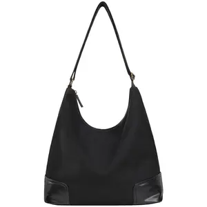 Large Lightweight Canvas Crossbody Tote Bag for Women - 15" Big Capacity Work Purse with 5 Pockets & Zipper Closure | Fits 16" Laptop, Durable & Adjustable Strap