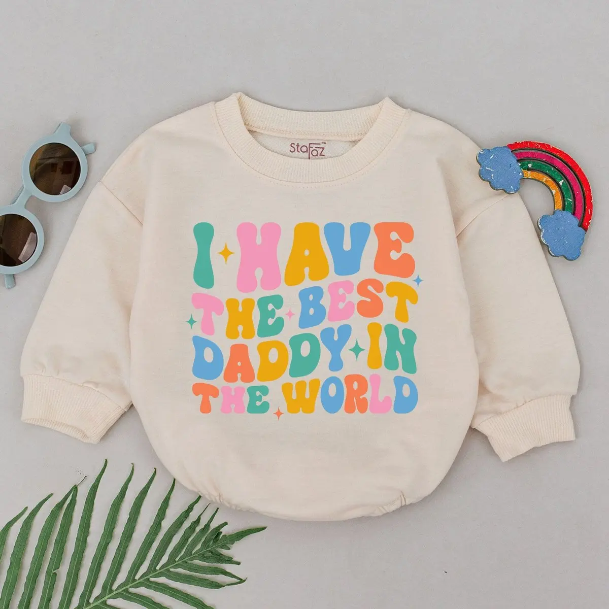 Daddy's Girl Baby Romper, Wavy Daddy's Girl Romper, Daddy Baby Outfits, Father's Day Gift For Daughter, Baby Shower Gifts, Newborn for Girls