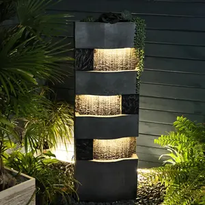 Waterfall Outdoor Fountains  4-Tier Standing! High-quality, pretty & delicate for garden!