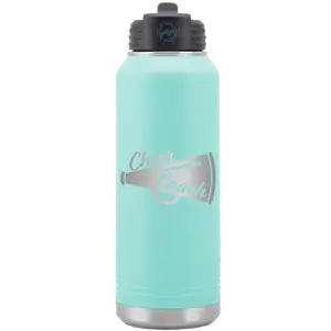 Cheer Coach 32 oz Water Bottle | Teal