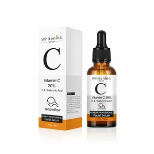 ZeramiFlow Vitamin C Serum for Face 20% – Korean Skincare with Hyaluronic Acid, Vitamin E & Ferulic Acid, Brightening Anti Aging Facial Serum for Dark Spots & Fine Lines, All Skin Types, 1 fl oz