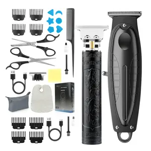 Men's Professional Hair Clipper Set with Unique Design - USB Rechargeable, Complete Accessories for Precision Trimming - Perfect Holiday Gift for Him