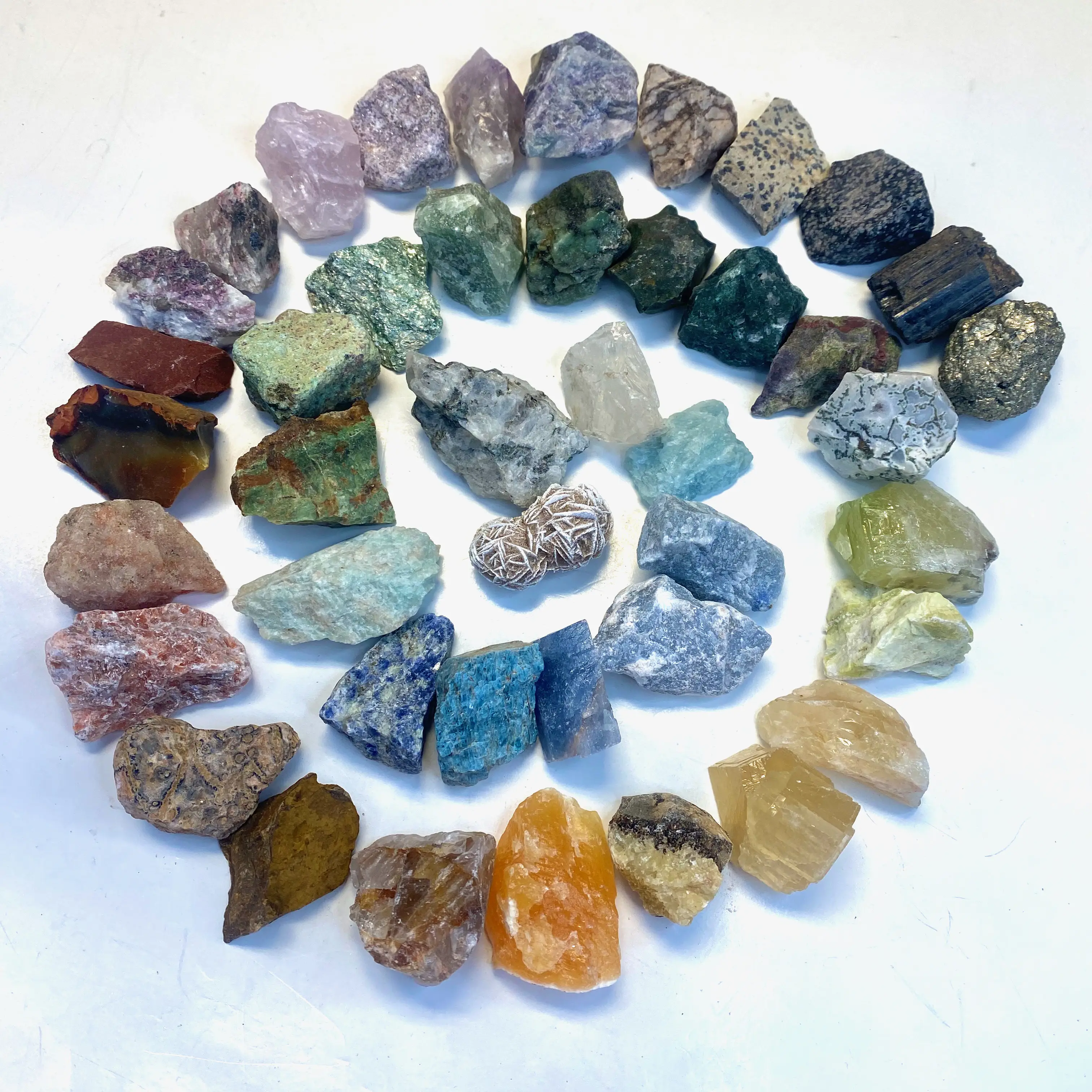 Moon Mountain Gems - One of Everything Raw Crystal Set - 40+ Natural Rough Stones