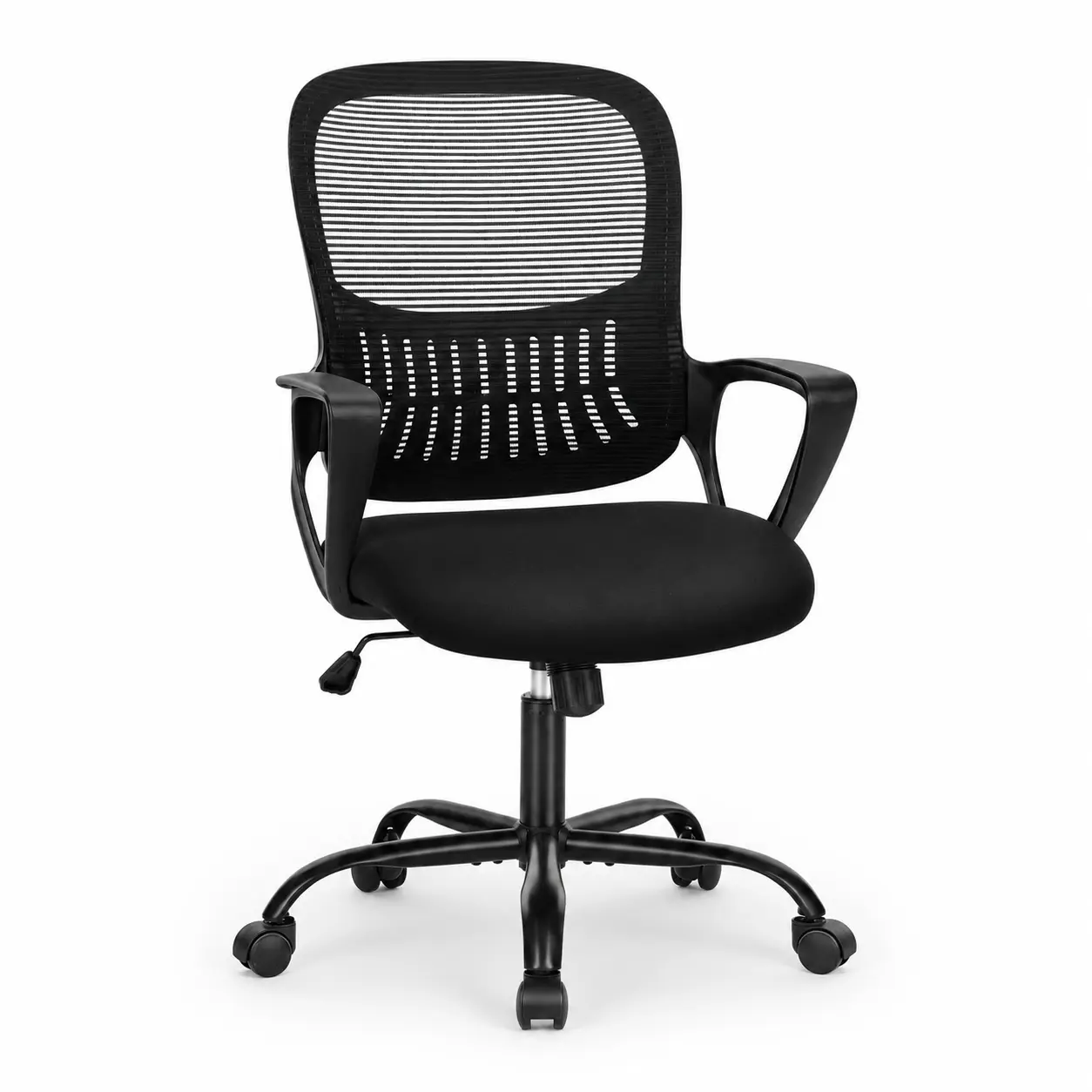 Ergonomic Office Chair - High Drafting Chair with Foldable Armrests, Lumbar Support, Adjustable Footrest, Extended Height, High-Density Foam, Easy Setup for Standing Desks & Computers (Black), Office Chairs