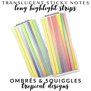 LONG Highlight Strips - Ombres & Squiggles - Tropical Colors