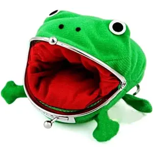 Frog Wallet Anime Cartoon Wallet Coin Purse Manga Flannel Wallet Cute Funny Plush Toy