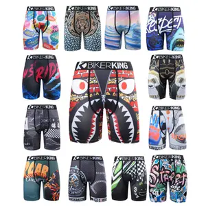 Men's men boxer short Quick-Dry Athletic Underwear with Unique Pattern Designs Friction-Free Movement Premium Breathable Men's Underwear for Running, Gym & Exploration