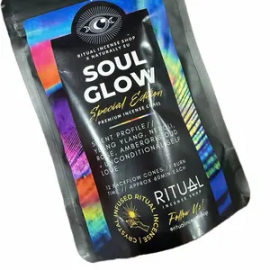 Soul Glow Ritual Incense Cones - 12 Cones per Pack, Hand Piped, Premium Quality