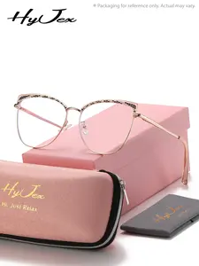 HyJex Unisex Fashion Premium Craftsmanship Literary Full Frame Plano Glasses Exquisite Elegant Butterfly Frame Plano Glasses Trendy Frames