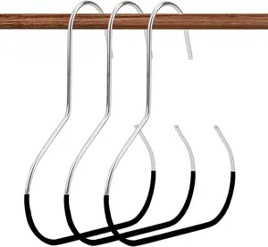 6pcs Hat Organizer Hanger, Non-Slip Hat Storage Hook High Manganese Steel Opening Design Clothes Hanger Cap Rack Cap Holder for Baseball Caps Scarves & Accessories (Black)