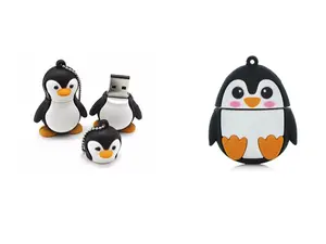 2.0 or 3.0 in 16gb - 32gb - 64gb - 128gb Penguin Black and White Animal Novelty Cartoon Cute Gift USB Flash Thumb Drive