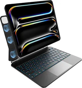 Keyboard Case for iPad Air 11  (M3 2025&M2 2024),iPad Air 10.9 inch 5th/4th Gen & iPad Pro 11 inch(4th/3rd/2nd/1st Gen) case with keyboard ipad,ipad wireless keyboard color backlight