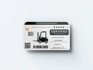 Certified Forklift License Credit Card Cover | Card Skins Aesthetic & Custom Covers | Personalize Your Daily Carry