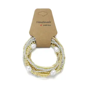 11-Piece Bracelet Set, Fashionable Retro Simple Geometric Beaded Bracelet, Multi-layer Stacking, Daily Wear for Women Vintage Luminescent Stainless Steel Bell Pendant Necklace Anime the Ring birthday festival ideal wedding bff friendship style