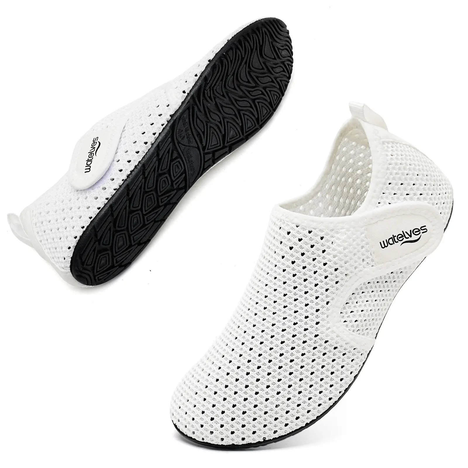 Unisex Mesh Water Shoes, Quick-Dry Barefoot Slip-Ons with Non-Slip Sole & Adjustable Strap for Swimming, Beach, Travel, Swimming Shoes, Non Slip Watershoes