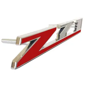 Upgrade Your Silverado: Z71 Front Grille Badge Emblem Fit for GMC Chevy Silverado Tahoe Colorado Suburban Badge Decal, Chrome & Red