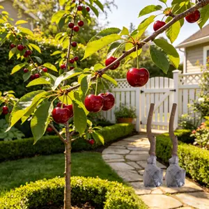 (WL+FF)Cherry Fruit Sapling Plant – Stone Fruit Tree Starter for Backyard Orchard, Garden & Patio Growing, Outdoor Home Planting Fruit Tree