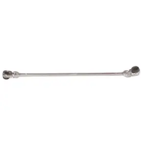 212 MAIN Platinum 99658 XL Chrome Steel 8 mm x 10 mm Ratchet Combination Wrench - High Polished Finish, Offset Gear, Flex Feature, Sliding Button, 12.41 in Long, Ideal for Tight Areas, Ratchet Combination Wrenches